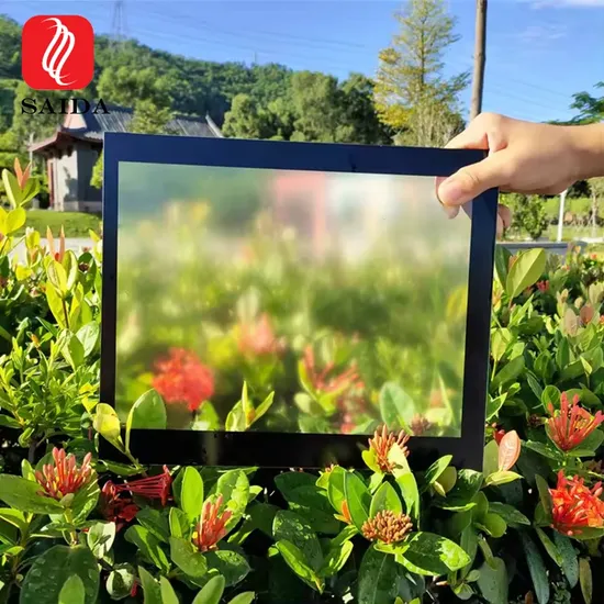 LCD Electronic Tempered AG/Ar Cover Glass Panel with Silk Screen Printing