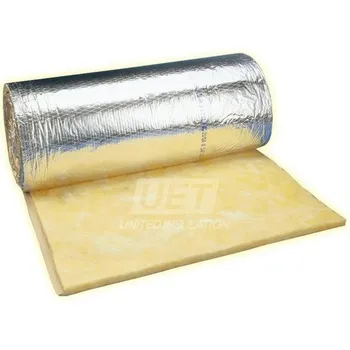 Wall Roof Thermal Insulation with Aluminum Foil Veneer Glass Wool Blanket Roll Fiberglass Wool Foil Felt Construction Material 