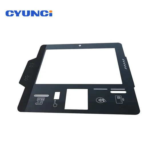 Whole Sales Custom Silk Screen Printing Front Glass Cover Lens for LCD Display 